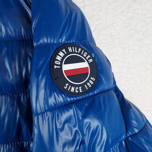 Tommy Hilfiger Lightweight “Warm Like Down” Puffer Jacket XXL – Blue Nylon - Picture 4 of 14